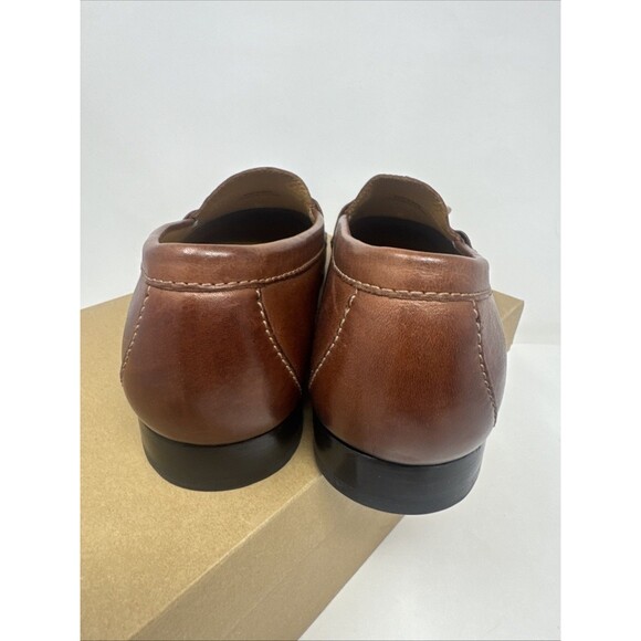 COLE HAAN Pinch Air Tassel Dress Shoes Size 9.5W Saddle Tan Leather Loafers NEW main image 5